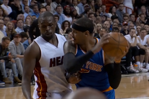 Carmelo Anthony scored 25 points / nyknicks video capture